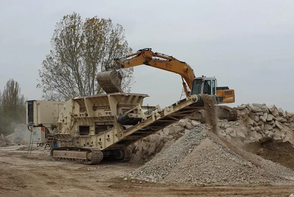 Recyclage de matériaux près de Meuse